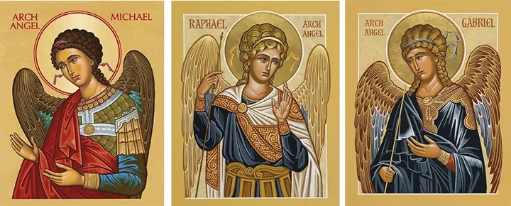 Ícones dos três arcanjos